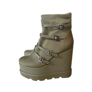 Jessica Simpson Chaela Bootie in Uniform Green Women’s Size 10 Platform Boots